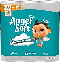 Vista 12 de Angel Soft Papel higiénico, 4 mega rollos = 16 rollos regulares, suave y resistente