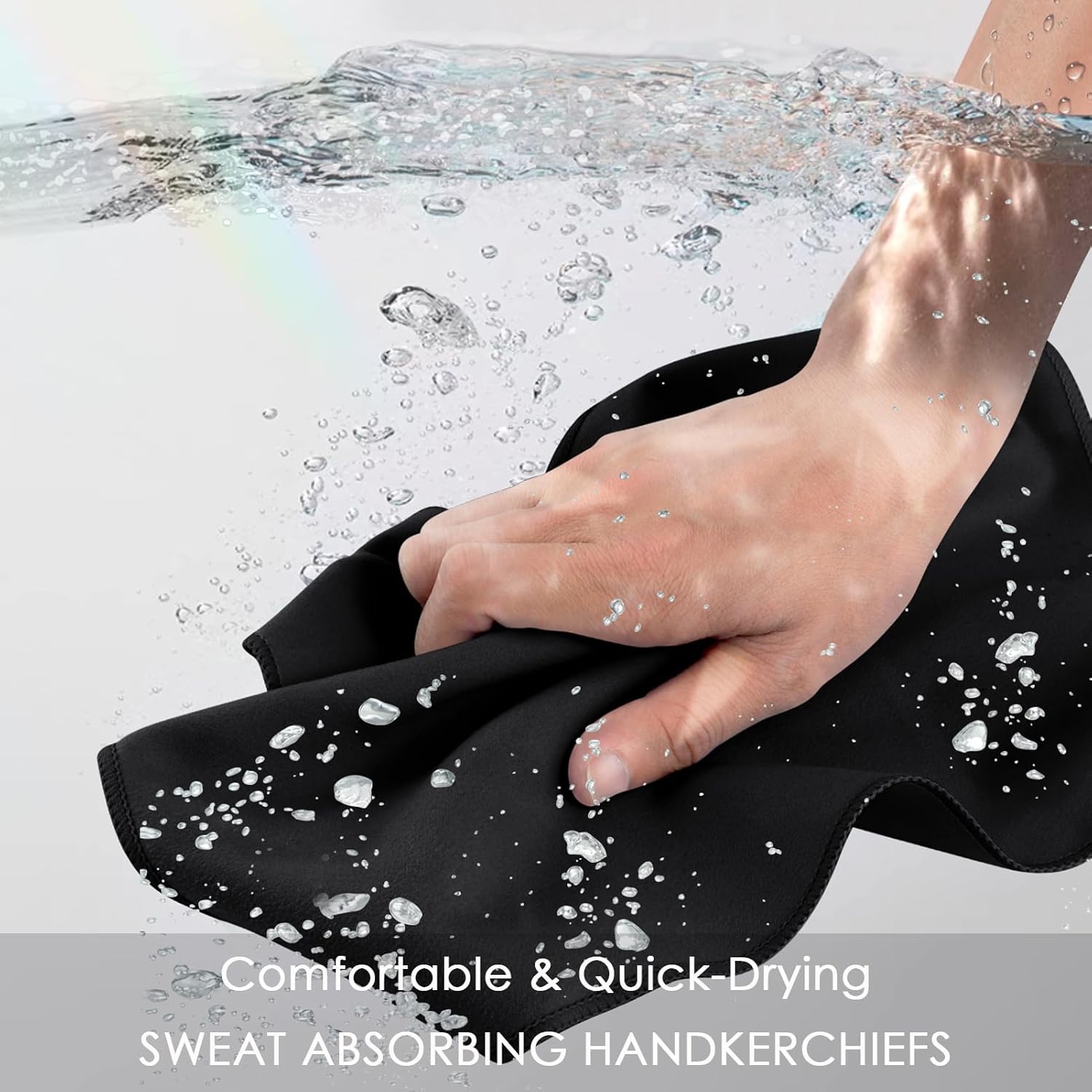 HOULIFE Sweat Absorbing Handkerchief for Men, Microfiber Quick-Dry Rags Towels for Gym Sport Workout, Sweat Towel for Hand - Image 2