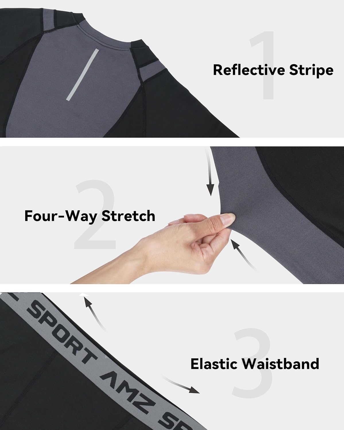 Mens Thermal Base Layer Set, Fleece Lined Underwear Compression Long Johns - Image 5