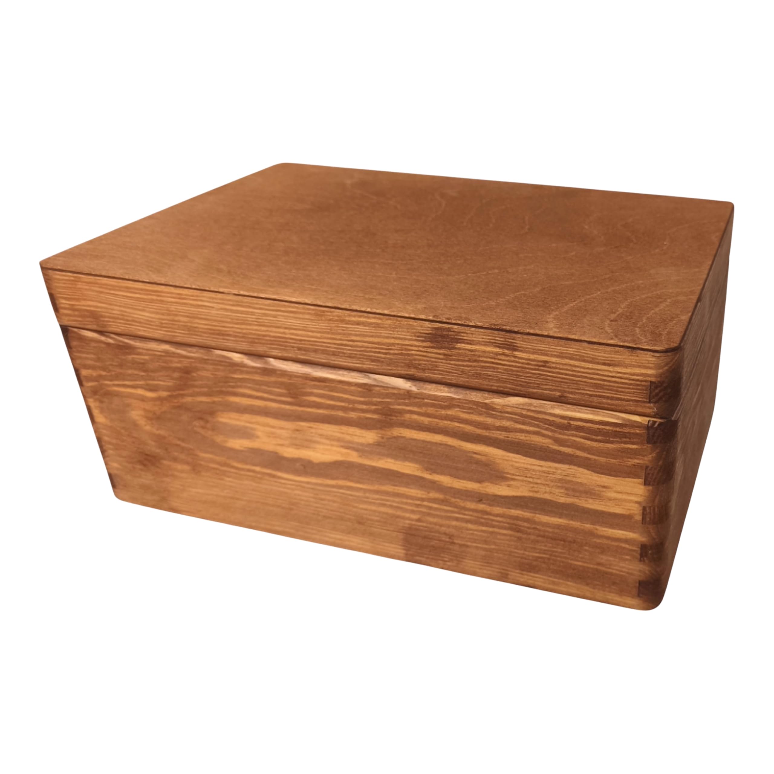 Cassa di Legno Scatola Portaoggetti Decorativa 30x20x14 cm Marrone