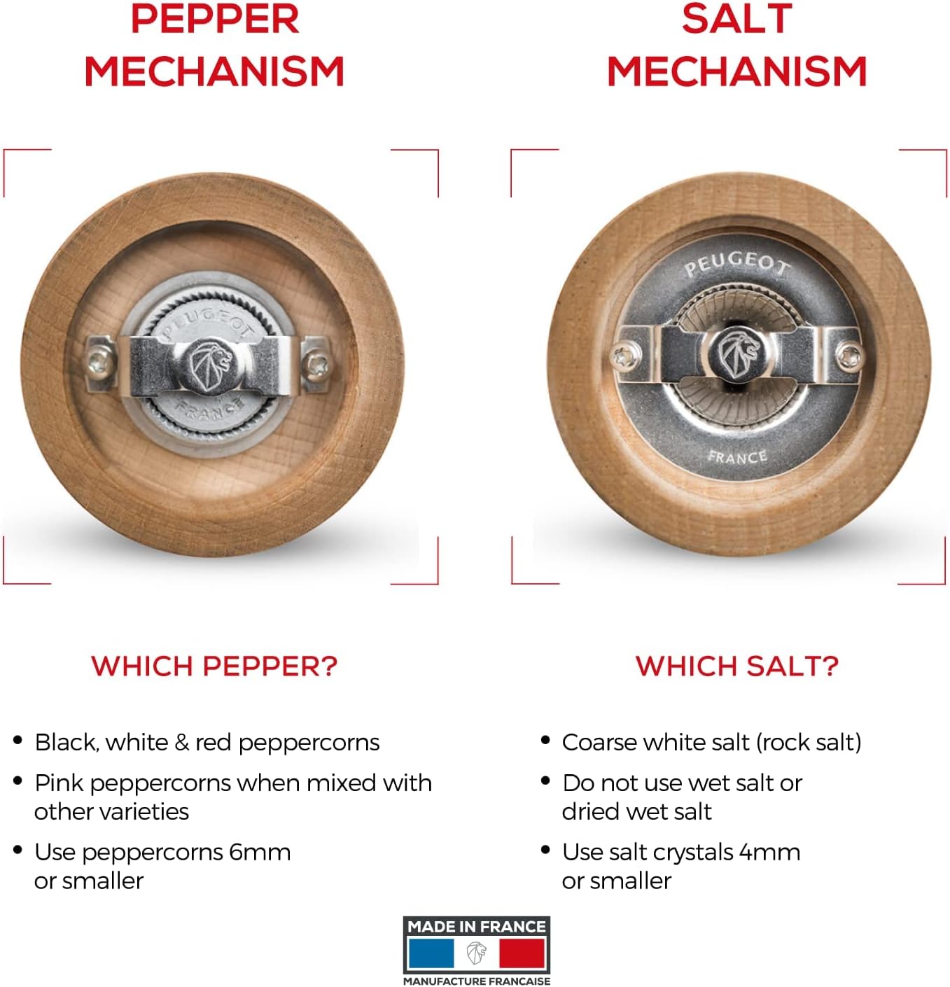 Peugeot 30933 Bistro Antique Distressed Beechwood 4 inch Pepper Mill