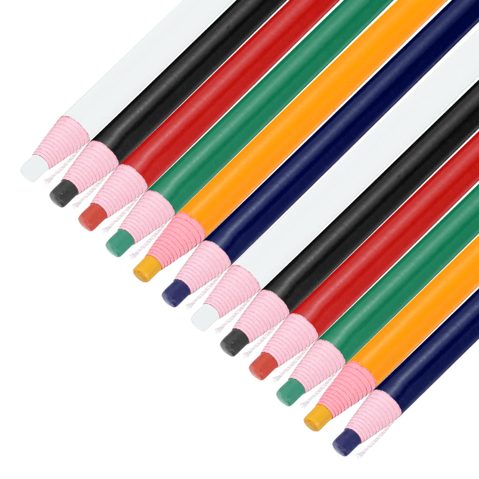 QUARKZMAN 12 Pezzi Matite Grasselli A Scorza Sbucciabile, Matite Colorate per Vetro Metallo Plastica Carta, 6 Colori