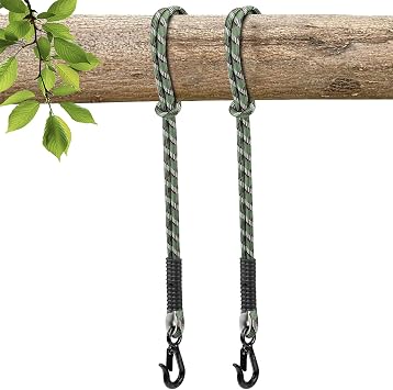 Camouflage Swing Ropes, Heavy Duty Straps with Comfort Grip & Snap Hooks for Outdoor Tree Swings, Hammocks, and Aerial Yoga 47"-2pack