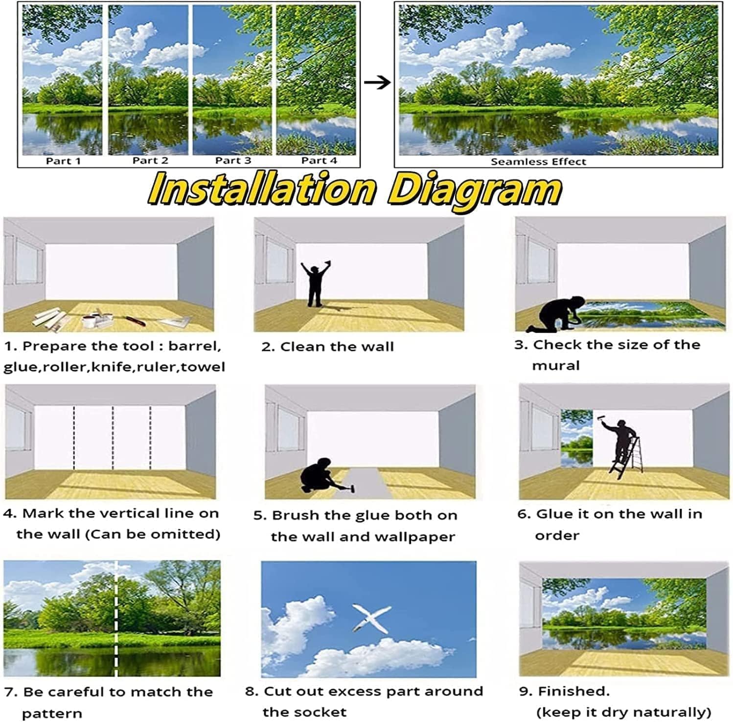 Carta Da Parati 3D Autoadesiva Paesaggio Cosmico 250(W)X175(H)Cm Wall Photo Art Poster Da Parete Adesivi Murali Decorativi Peel And Stick Parete Rimovibile Per Soggiorno Camera Da Letto Camera-7059862