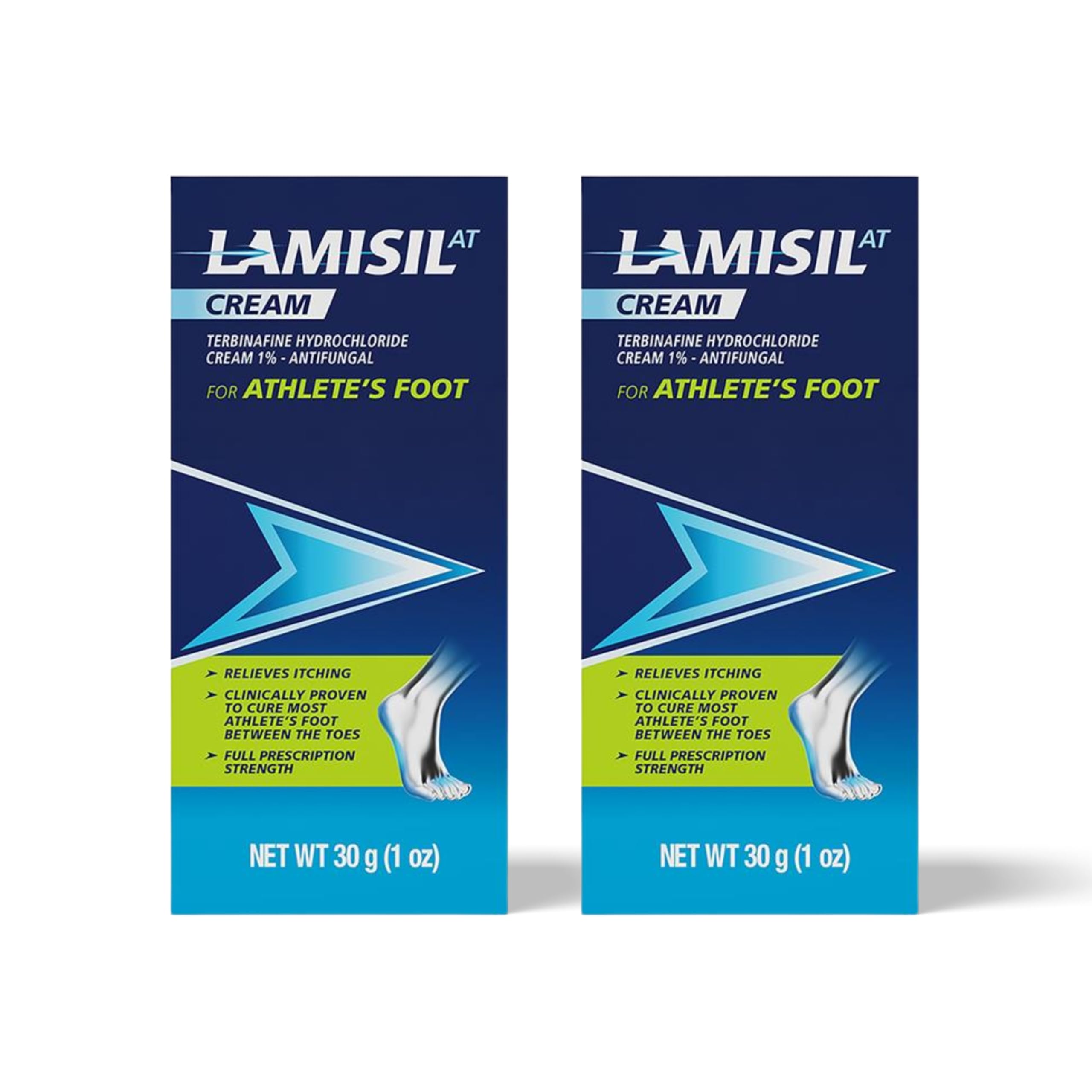 Lamisil 1 Week Athlete’s Foot Treatment, Antifungal Cream with Terbinafine Hydrochloride 1%, Fast Symptom Relief & Prevents Recurrence, 1 oz (30 g) - 2PK