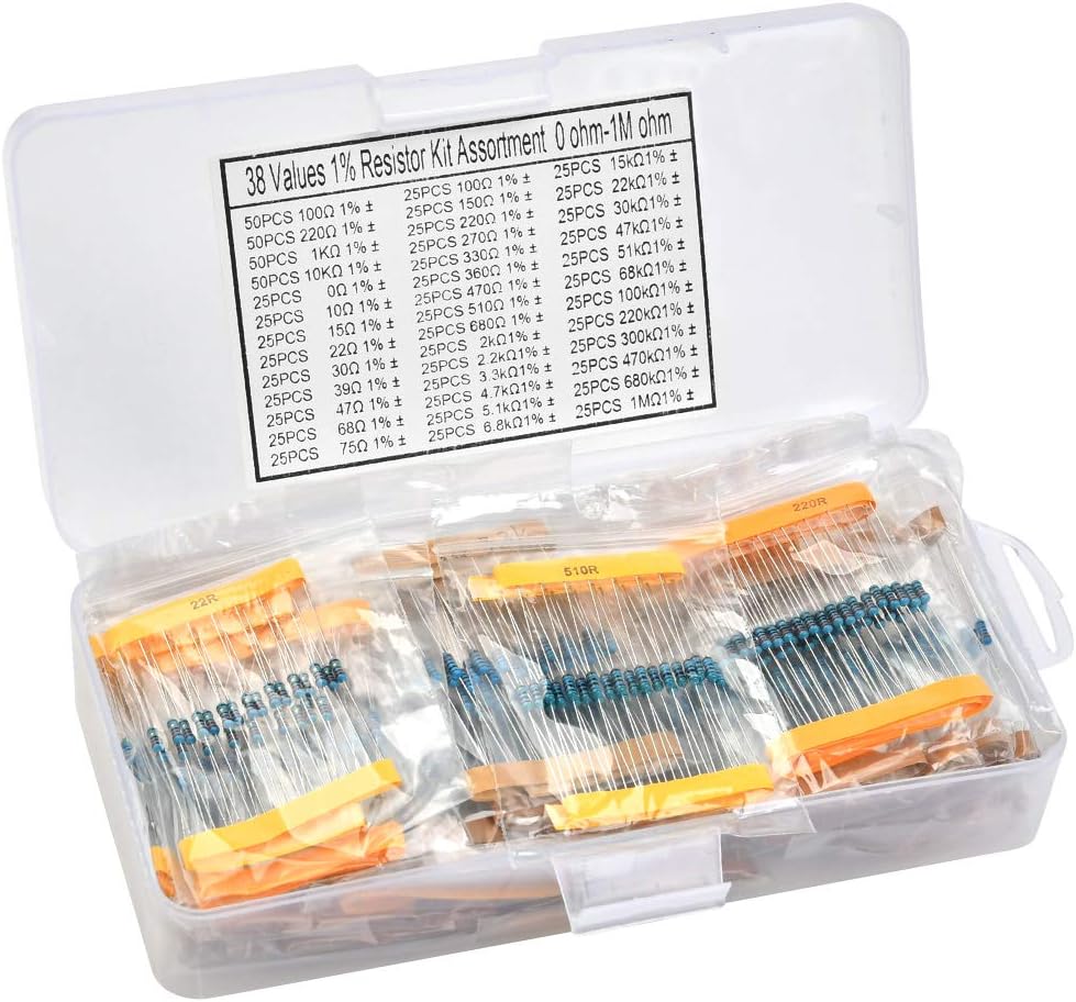 PATIKIL 105Stk Metall Folie Widerstand Sortiment Kit 10K Ohm - 91K Ohm 21 Werte 1W 1% Toleranz für DIY Projekte Experimente PATIKIL 105Stk Metall Folie Widerstand Sortiment Kit 10K Ohm - 91K Ohm 21 Werte 1W 1% Toleranz für DIY Projekte Experimente