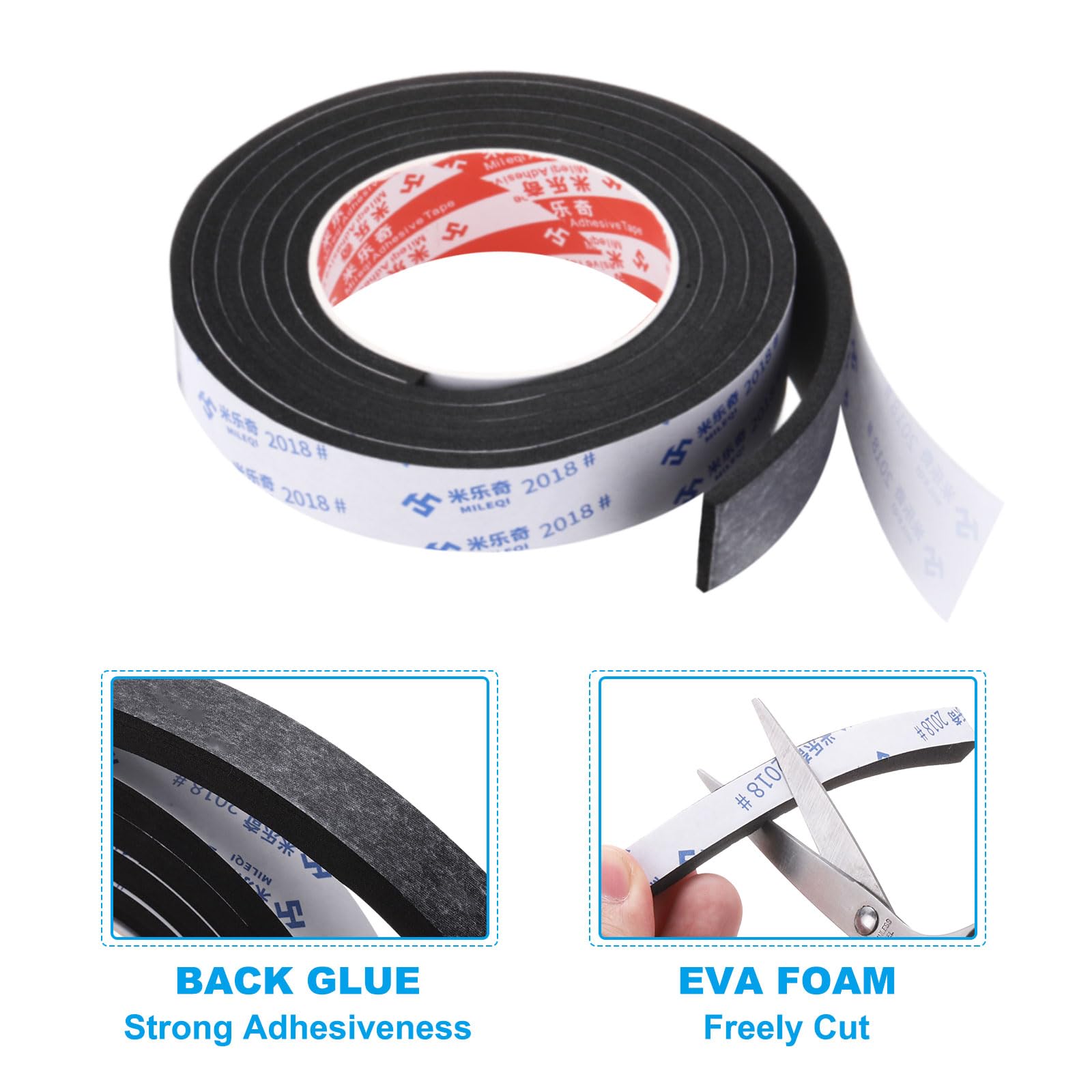 PATIKIL 2m/6.6ft Sealing Foam Tape - Image 3