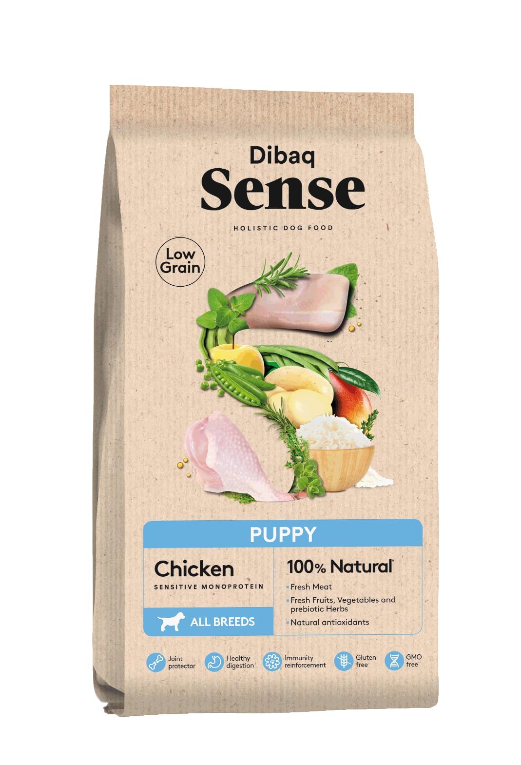 DIBAQ Sense Dog Low Grain Puppy Food with Chicken Protein Balanced Nutrition for Sensitivity-Friendly Growth (Size-12Kg) (B0D1GFPNWN) Amazon Price History, Amazon Price Tracker