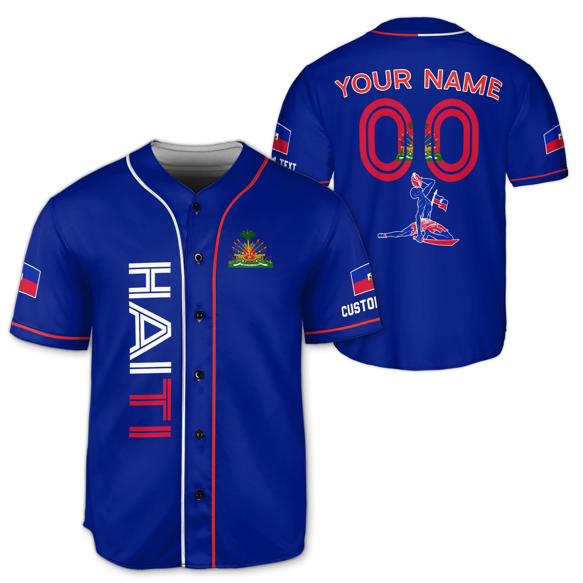 CHIARA CONTI11 Personalized Haiti Baseball Jersey Men, Haiti Jersey Men, Haiti Soccer Jersey, Haiti Jersey Baseball