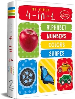 Wonder House Books My First 4-in-1 Board Book: Alphabet, Numbers, Colors & Shapes for Toddlers Early Learning