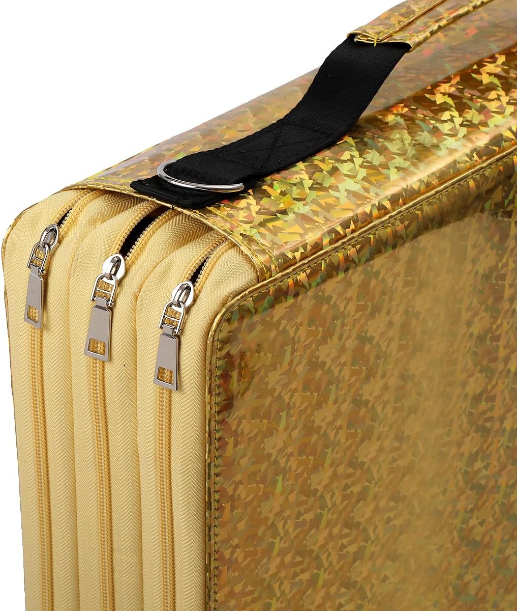 Marker Case -300 Slots Alcohol Marker Case Markers Carrying Bag Holder for Art Sketch Marker, Permanent Paint Marker, Dry Erase Marker, Repair Pen, Color Highlighte Art Supplies (Yellow)
