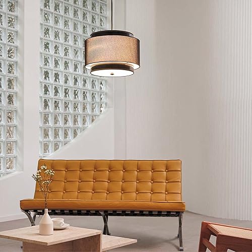 Vista 55 de GLOBE Candelabro eléctrico 65778 Madison de 2 luces, pantalla de tela negra, bombilla no incluida