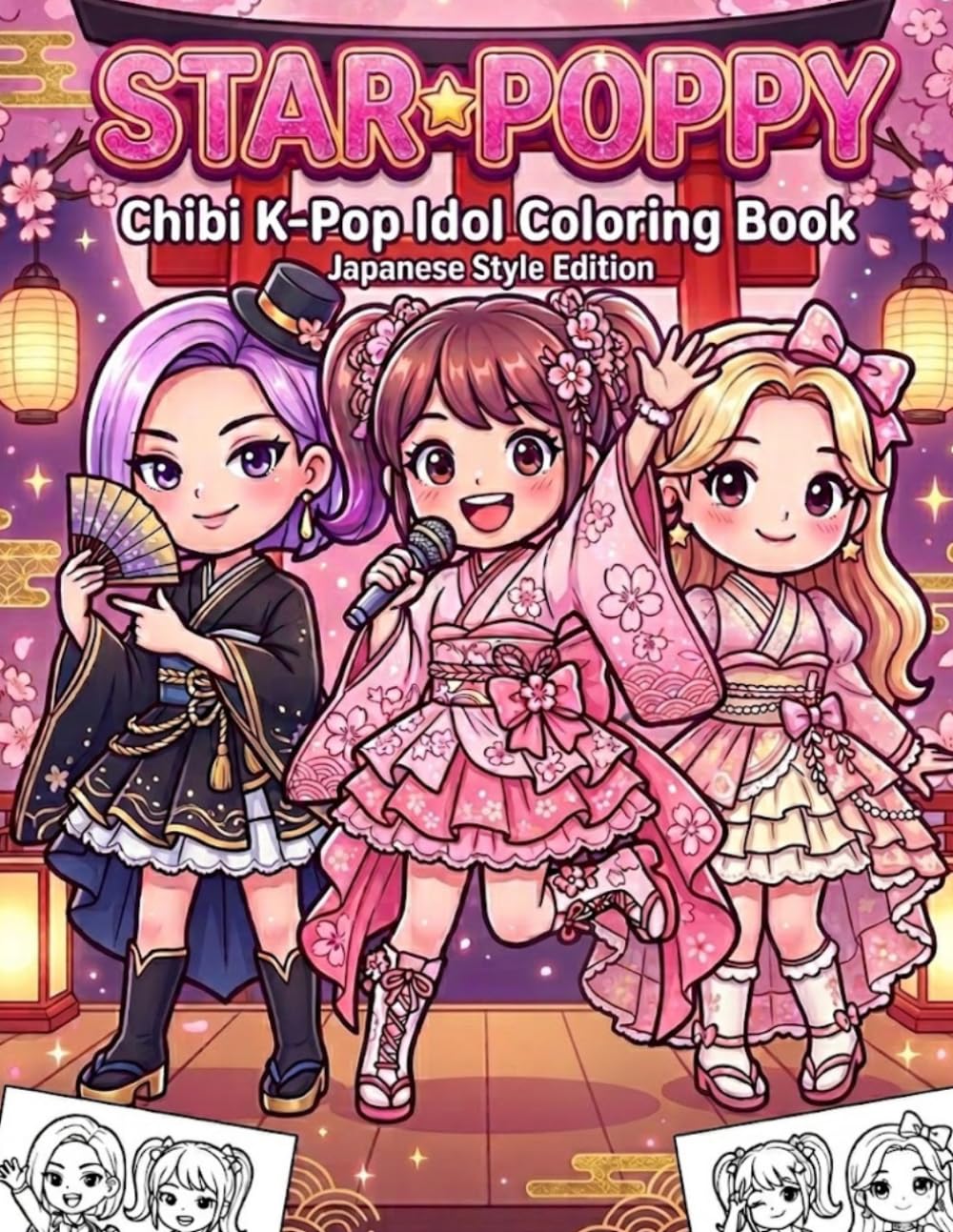 STAR POPPY: Chibi K-Pop Idol Coloring Book – Japanese Style Edition (STAR POPPY Coloring Collection)