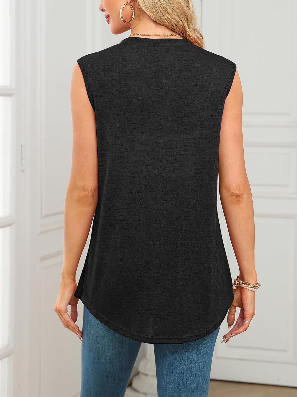 Summer Vest for Women Lightweight Fashion Casual Soft Knit Sleeveless Cardigan Curved Hem with Cozy Pockets (S-3XL) - Image 5