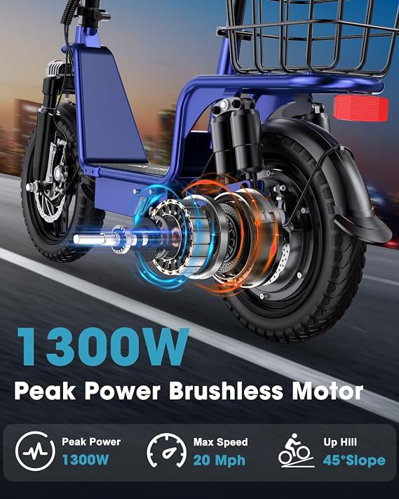 INSDRGN Electric Scooter with Seat for Adults, UL2272 Certified, C14 PRO