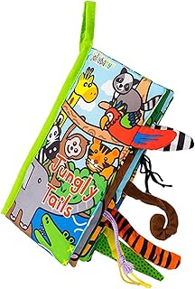 Jollybaby Baby Cloth Books, Touch & Feel Crinkle Soft Books, for Infants Babies, Toddler Early Educational Interactive Str...