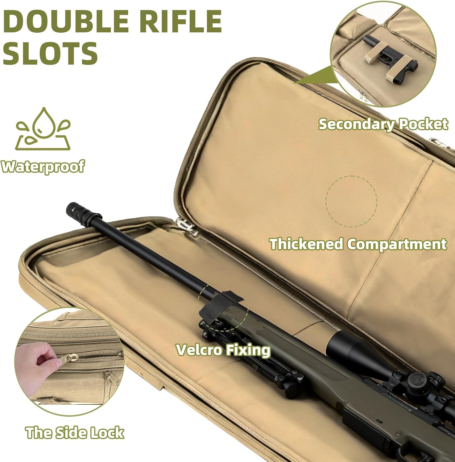 aiGear Rifle Soft Case - Gun Carry Bag, Padded Shotgun Bag for Hunting and Shooting Range - Ideal for Hunters Law Enforcement Outdoor Enthusiasts