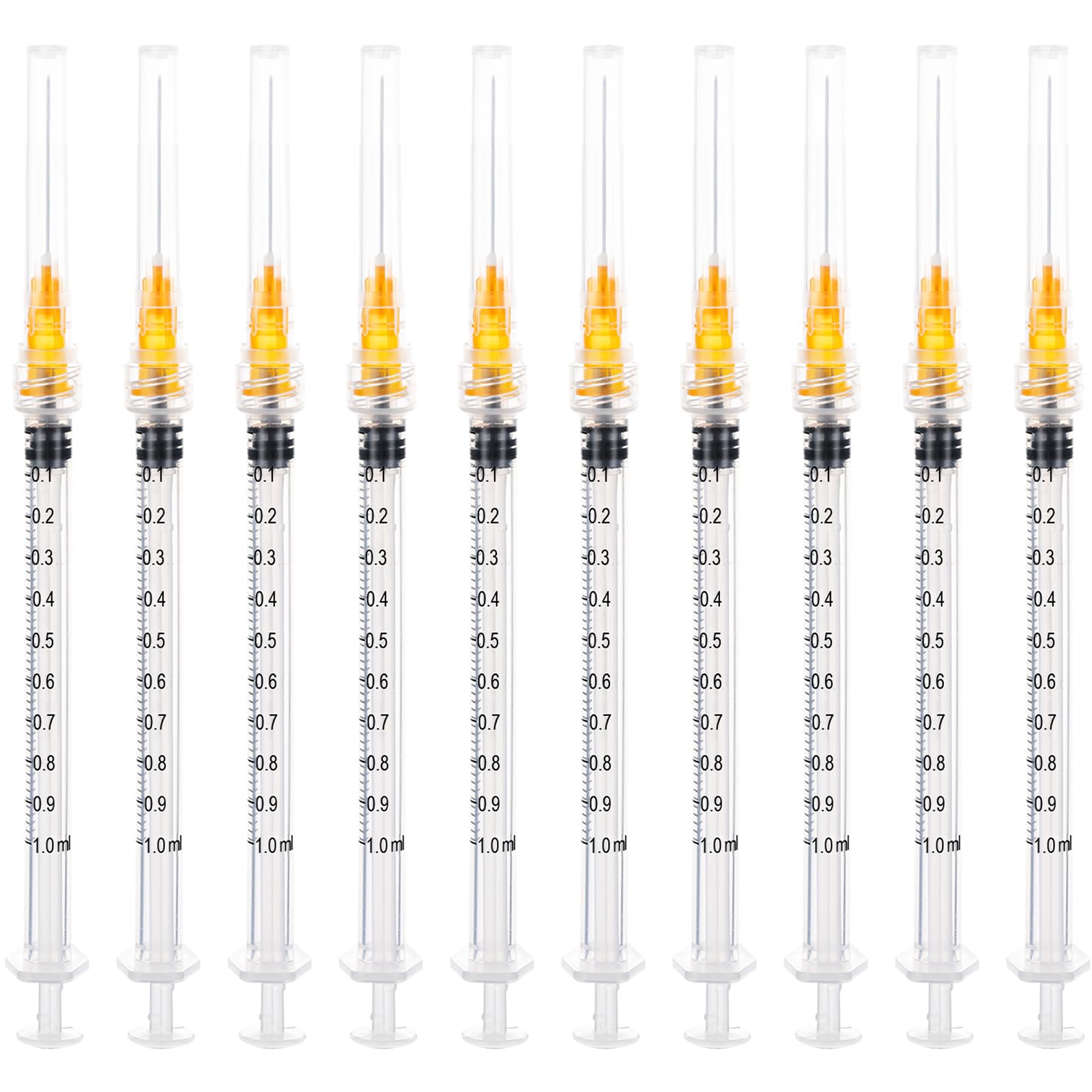 1ml Syringe, 1cc Luer Lock Syringes with 25G 1 inch Needle, for Lab Liquids Refilling , Individually Wrapped , 100 Pack — Amazon image 17