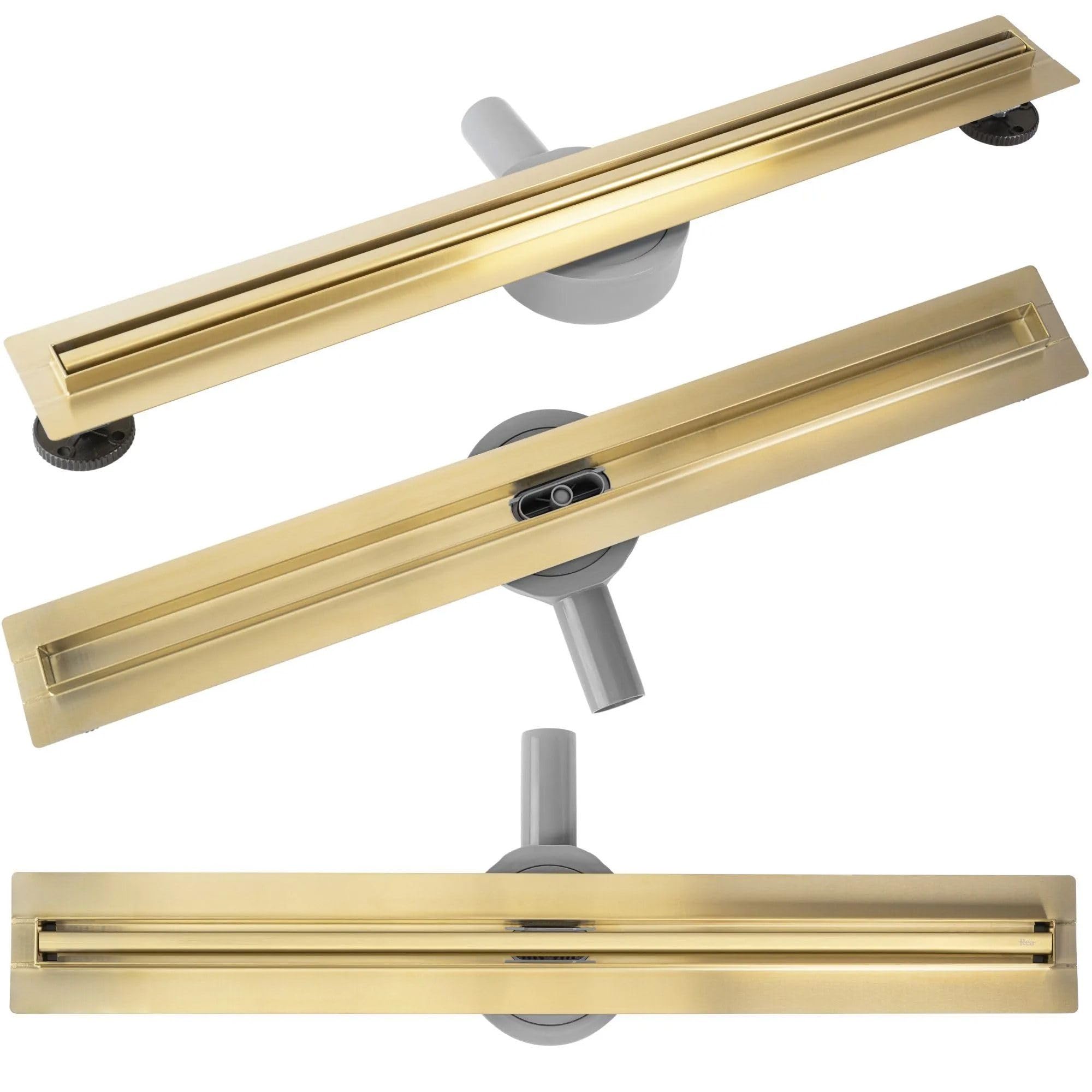REA Duschrinne Neox Slim pro Brush Gold 60
