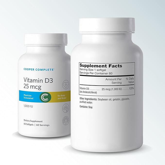 Cooper Complete Vitamina D3 25mcg 60 Cápsulas Blandas Pack 2 miniatura 2