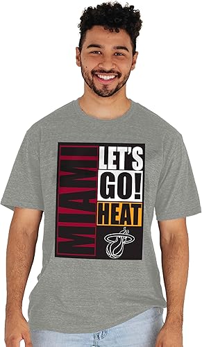 Blue 84 Camiseta con Licencia Oficial de la NBA Tri-Blend Vintage Arch Gray