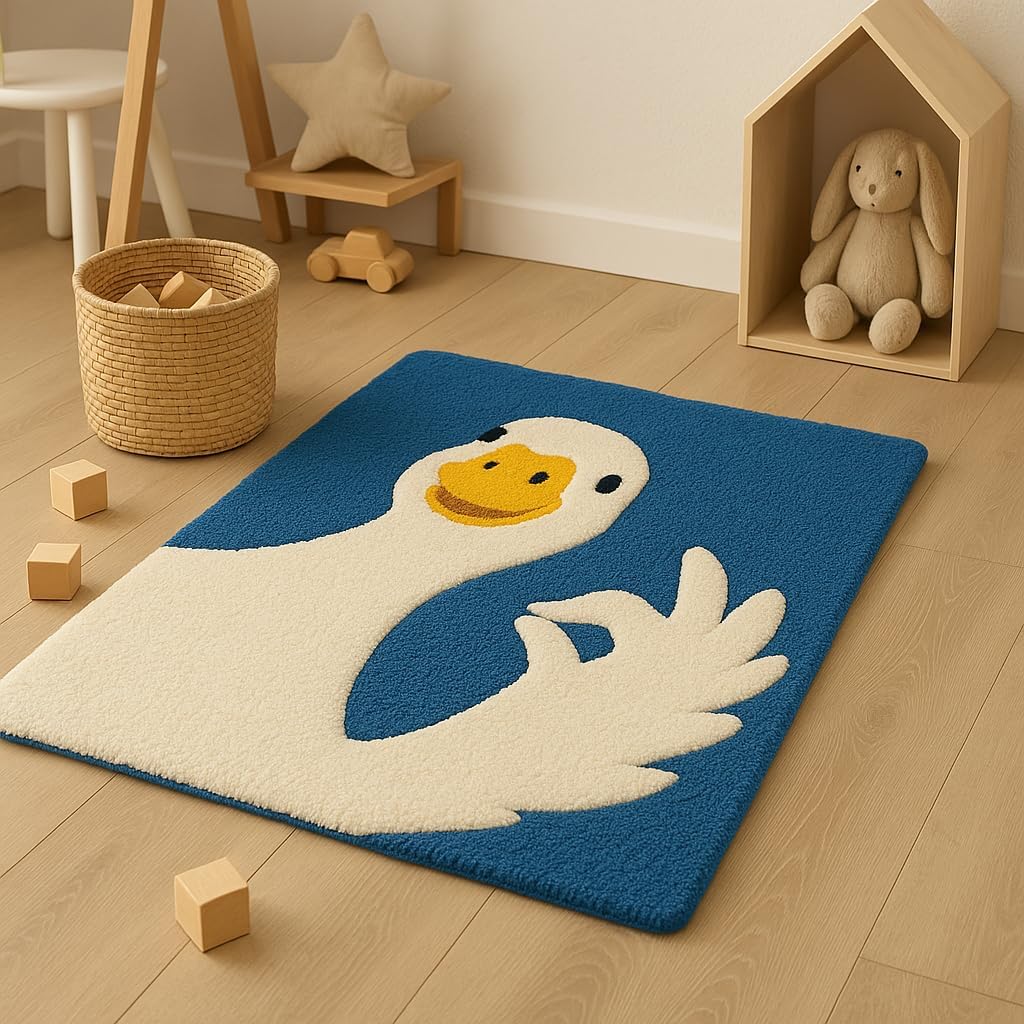 Ducky Approval Hand Tufted New Zealand Wool Wool Rug Wool Rug