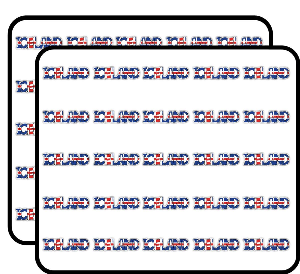Iceland Flag Slogan Decorative Scrapbooking Sticker Waterproof Vinyl Stickers for Water Bottle, Laptop & Phone Case – 50 Pack