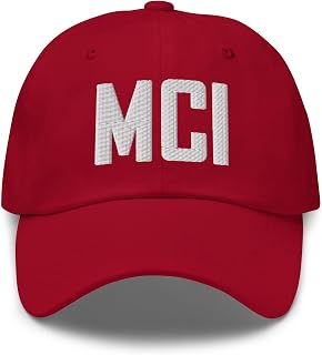 MCI Airport Code Embroidered Dad Hat | White Thread