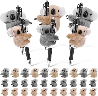 30 Pcs Koala Clip Koala Pencil Toppers 2.76" and 2" Mini Animal Bear Stuffed Plush Animal Toy Gifts for Party Office Home Supplies Piñata Stuffer Purse Charm Hangings