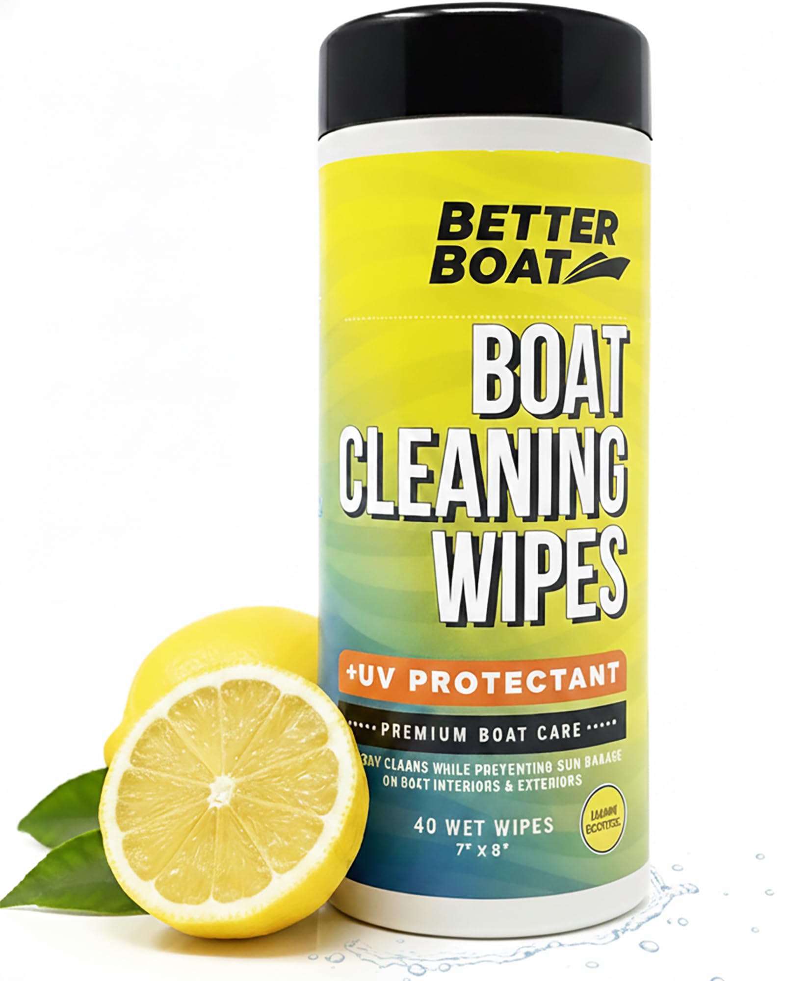Boat Cleaner Wipes with UV Protection, Marine Vinyl Cleaner and Protectant, for Boat Seats, Car Leather, Dashboard, Console, Interior, and Exterior Cleaning Supplies