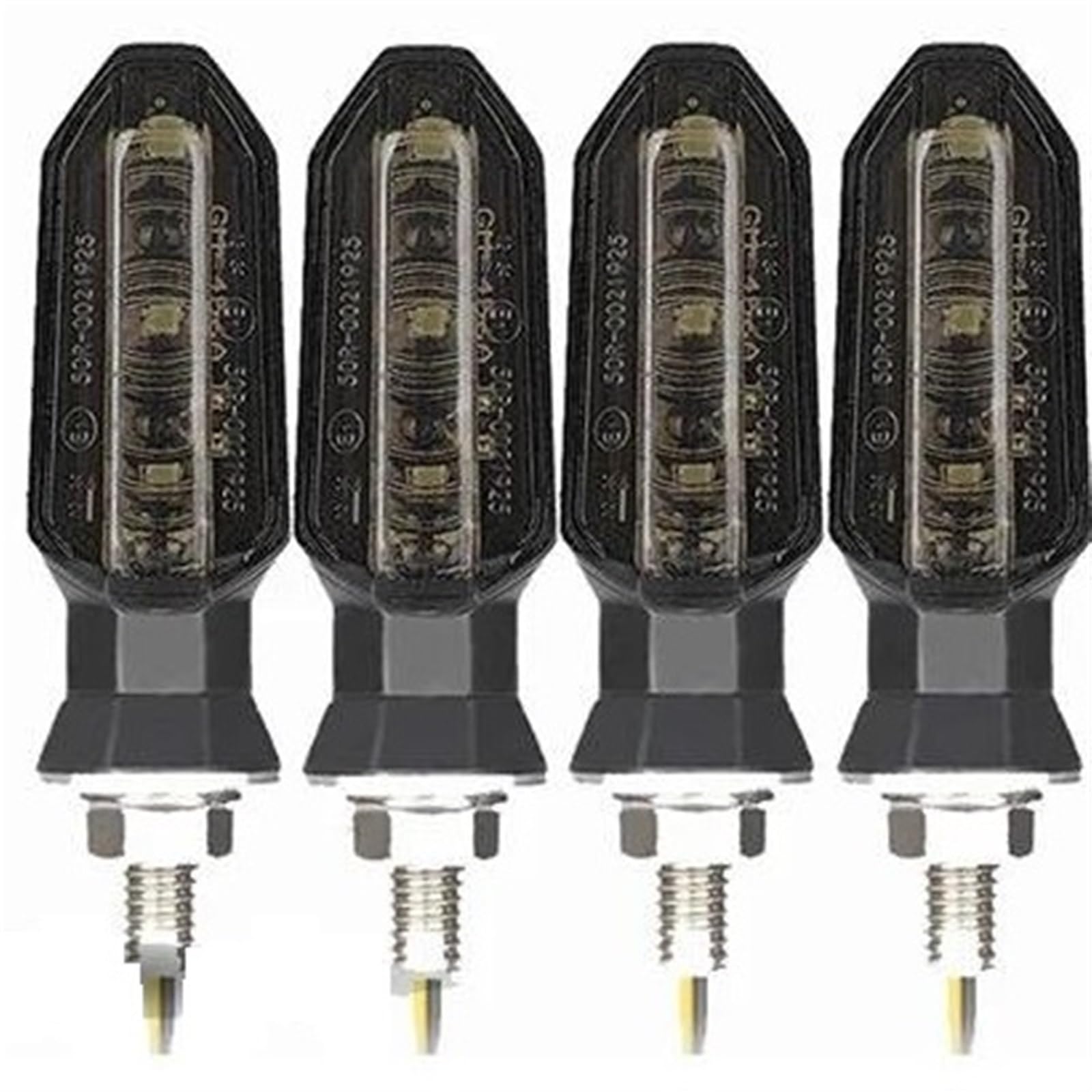 Intermitentes para Kawasaki Z900RS ZZR600 Z250 EX250 EX300 para Ninja ZX10R 8 MM 12 V Luz De Señal De Giro De Motocicleta Luz De Señal De Motocicleta Lámpara señal(4pcs Smoked)