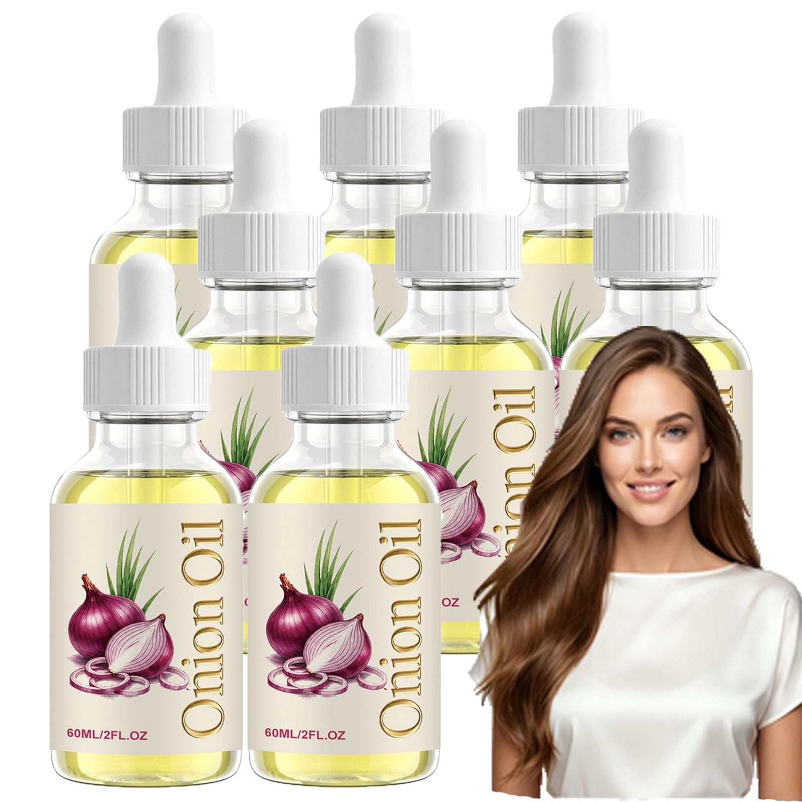 Olio di cipolla per il cuoio capelluto, olio di cipolla rossa, per la crescita dei capelli, per la crescita dei capelli e la cura del cuoio capelluto, siero nutriente per capelli secchi e crespi (60