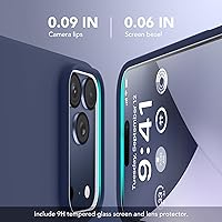 Vista 1044 de GONEZ Funda de silicona para iPhone 15 Pro Max, compatible con Magsafe, protector de cámara + protector de pantalla, forro de microfibra suave Negro