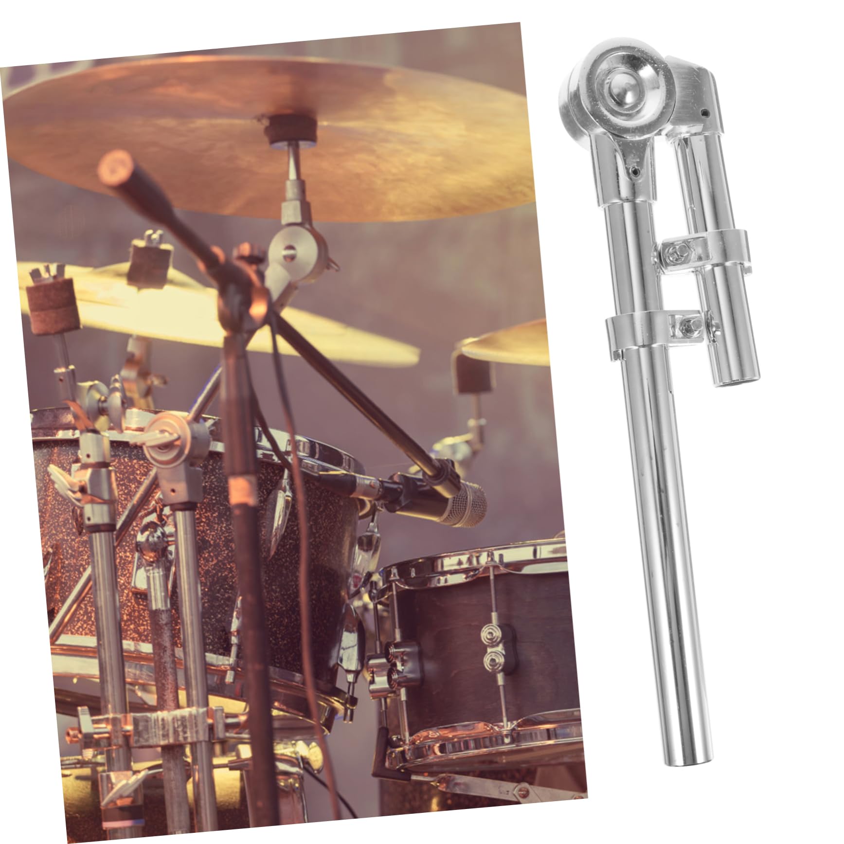 Tom Drum Halterung aus Metall, Silber, 1 Paar, Tragbar