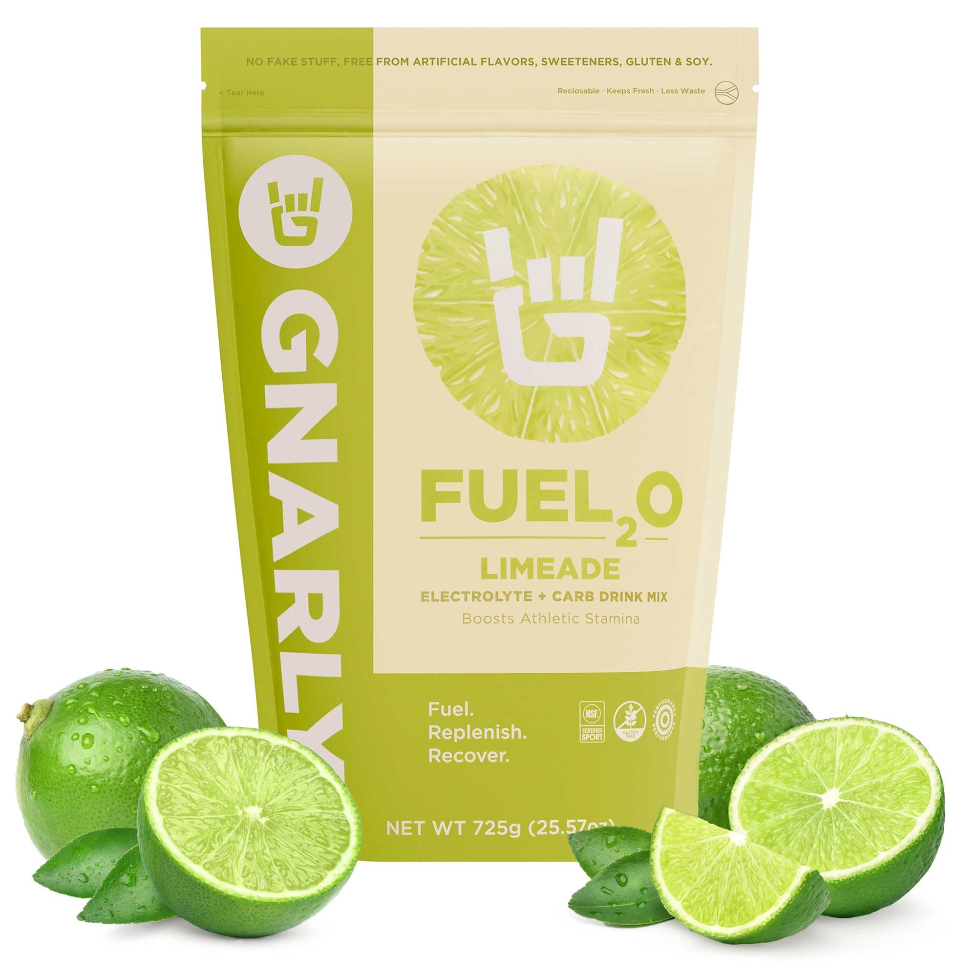 Gnarly Nutrition Fuel2O pó de eletrólitos sabor Limeade, 25 porções