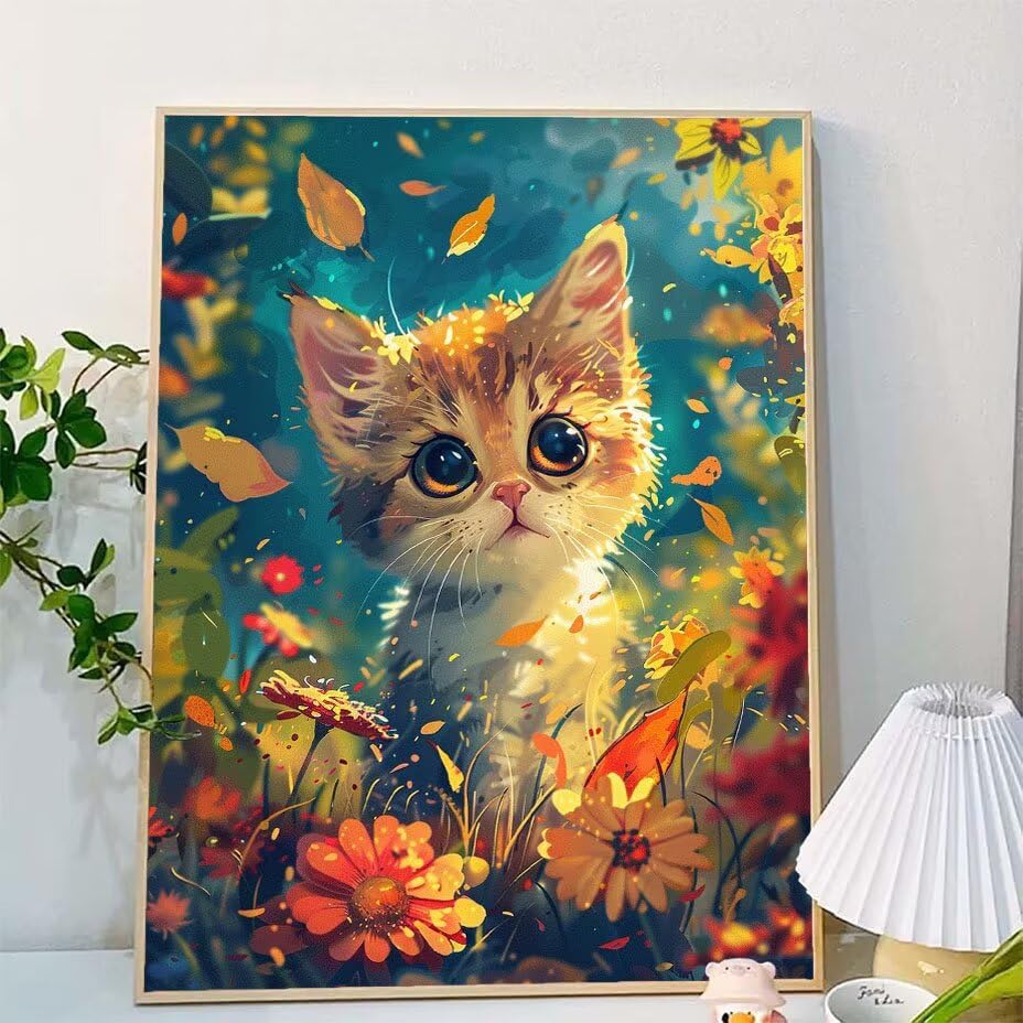 Kits paint by numbers chat, le cadeau DIY idéal pour anniversaire