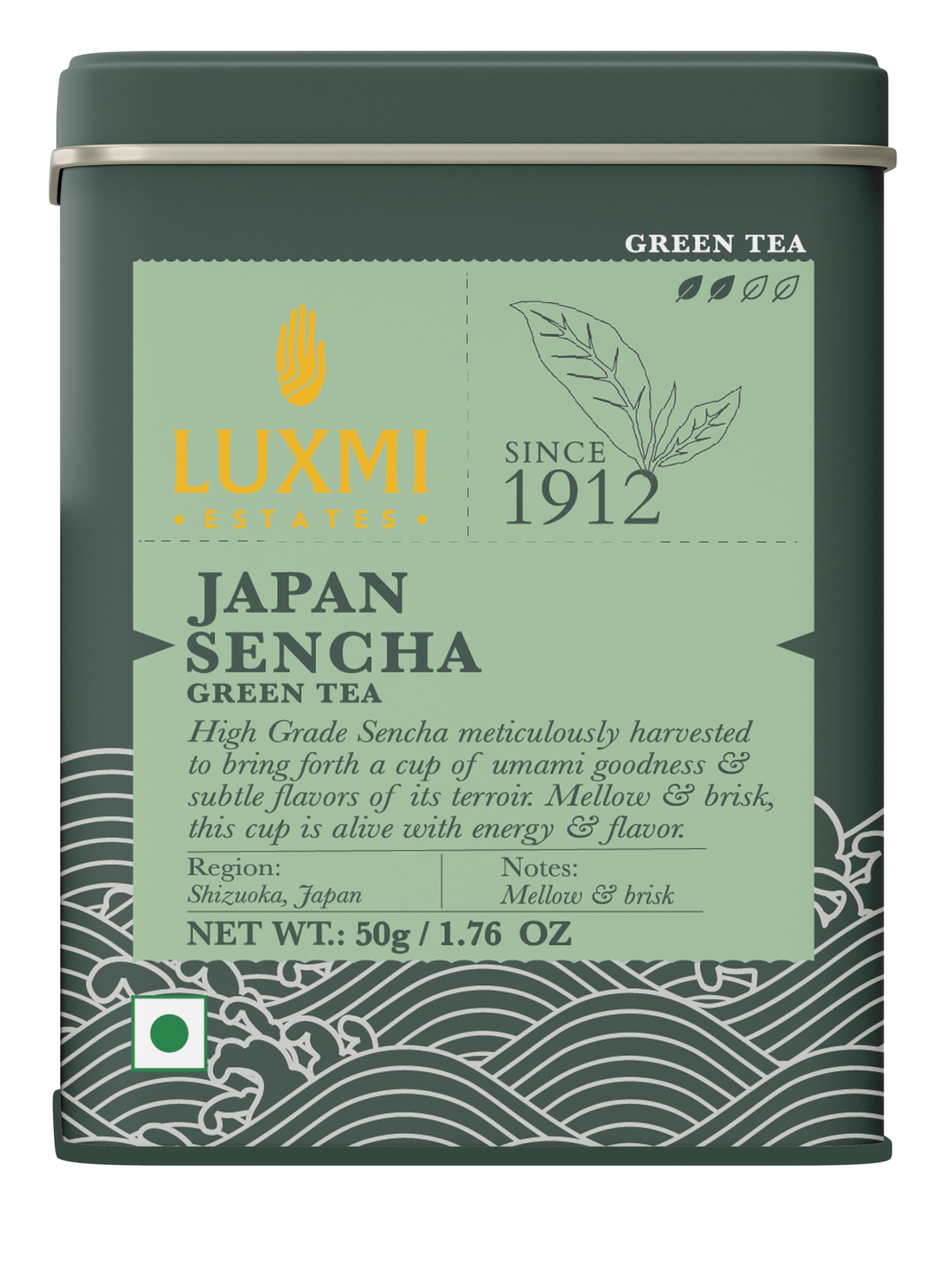 Estates Japanese Sencha Green Tea | Authentic Japanese Sencha | Mild, Rich & Refreshing Premium Chai, 50 Grams | Improve Metabolism | Antioxidant-Rich Wellness Tea