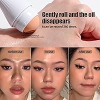 Vista 4 de JPNK Rodillo volcánico absorbente de aceite, rodillo facial portátil reutilizable resistente al aceite, herramienta facial de piedra natural