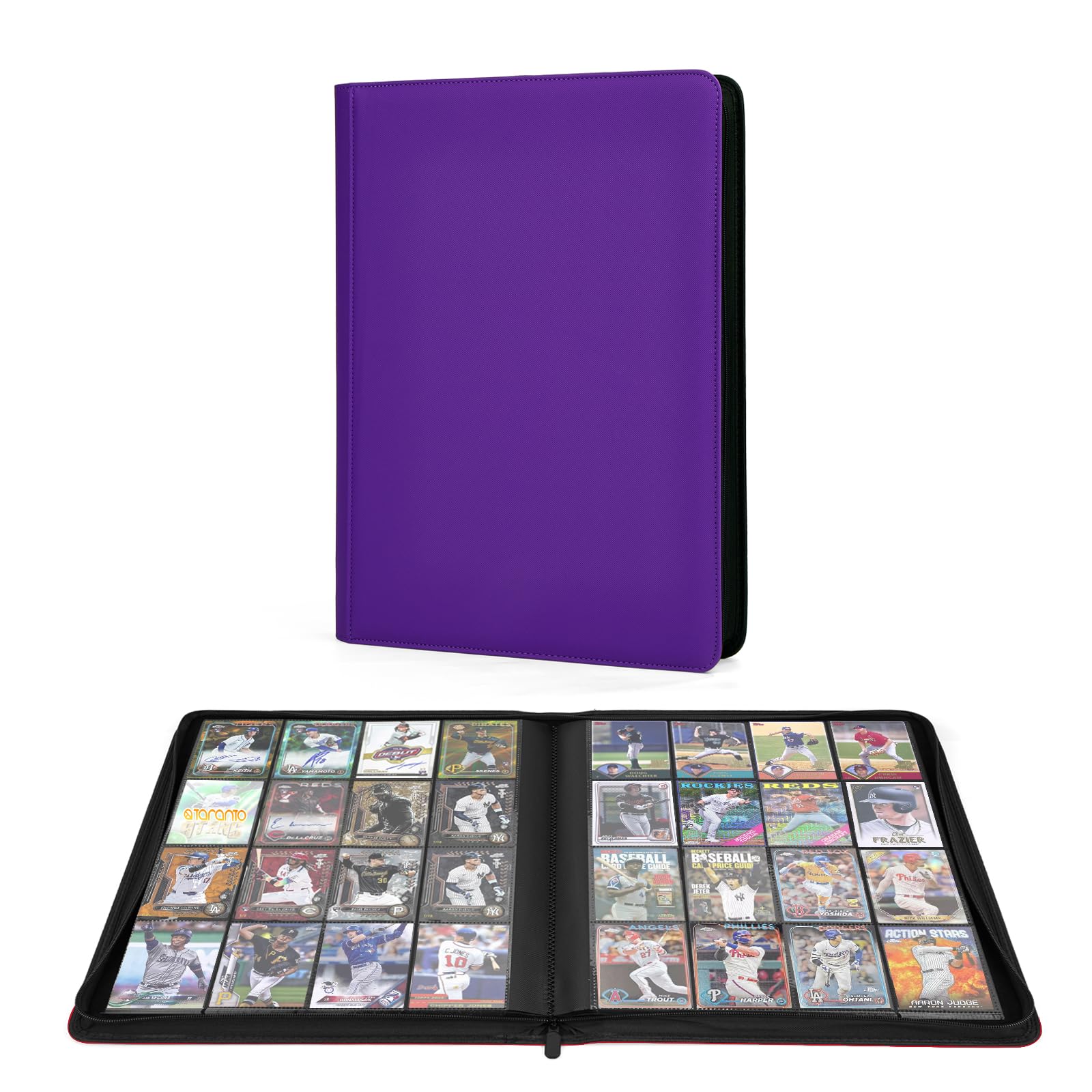 Raccoglitore per carte collezionabili di alta qualità, 16 tasche, senza anelli, per carte TCG, MTG, Lorcana, Sport e carte di dimensioni standard