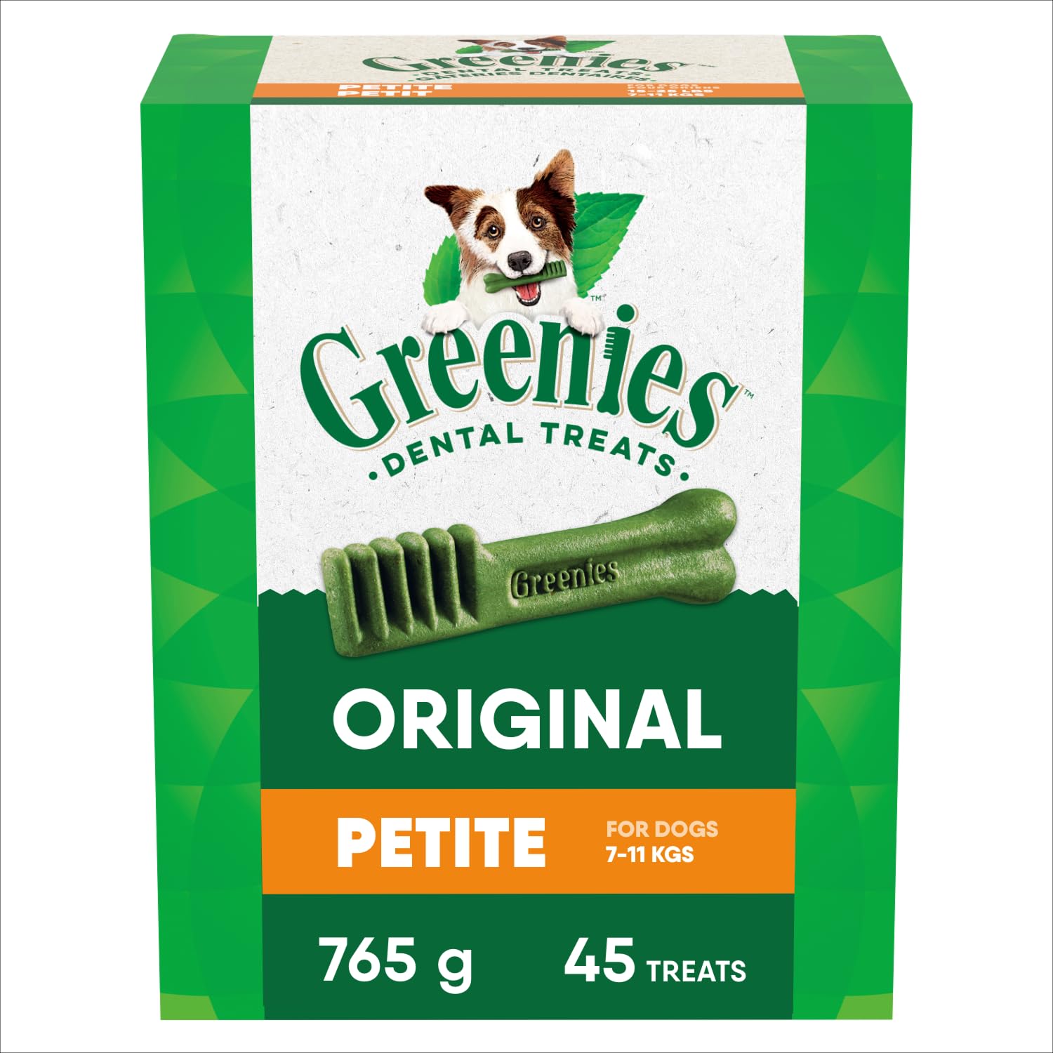 GREENIES Dog Treats Original Petite Natural Dental Care, (45 Treats) 27oz. Pack