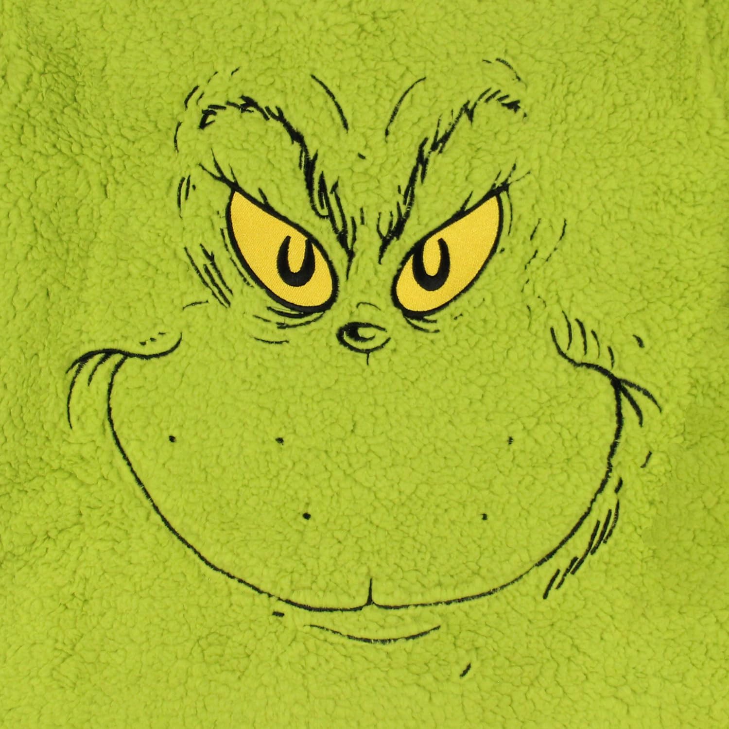 The Grinch Pajama Set Dr. Seuss Women's The Grinch Santa Fleece Buffalo Plaid Sleep Pajama 2 Piece Set Lounge - Image 4