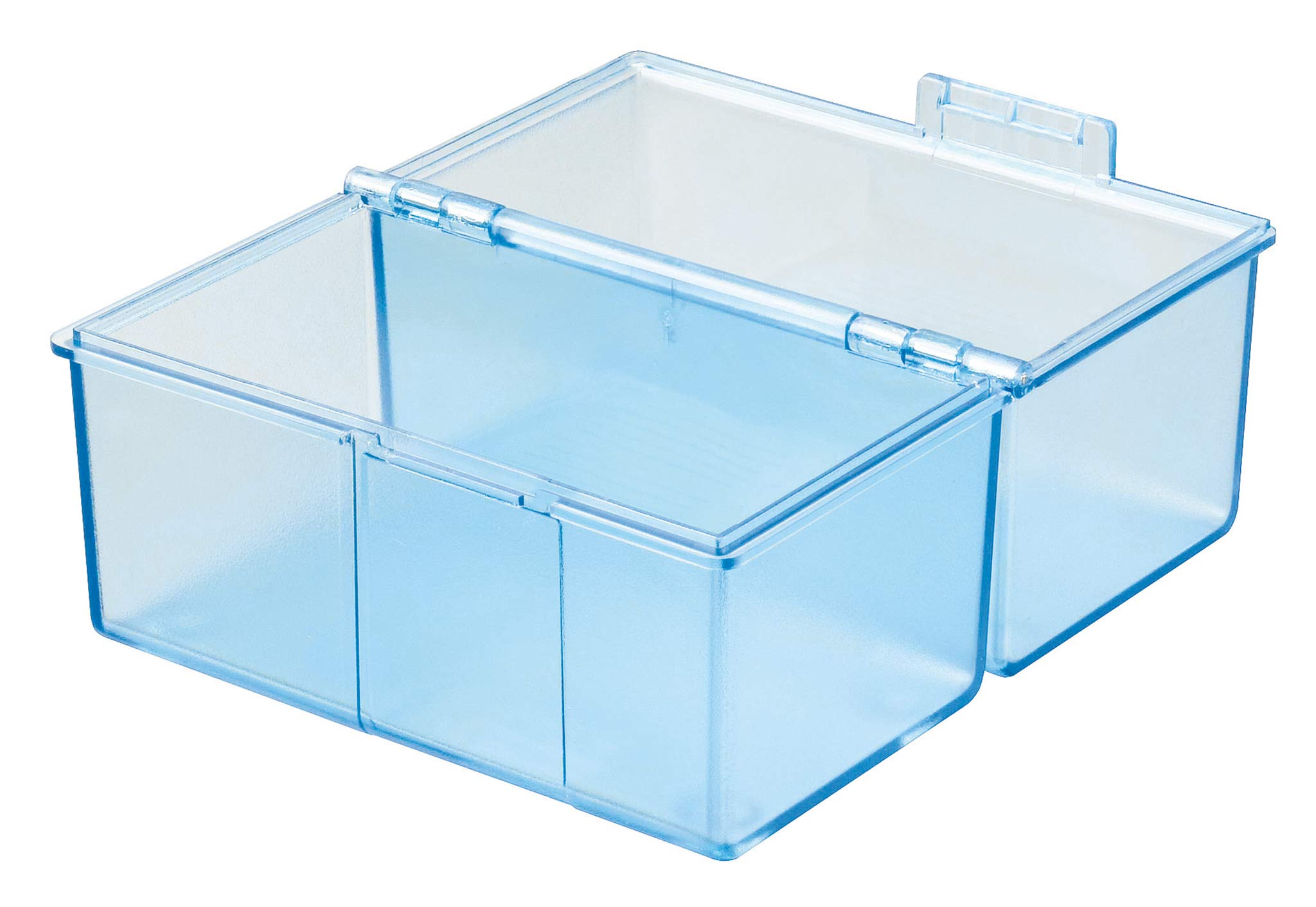 HAN Index Card Box DIN A7 Landscape for 300 Cards with Steel Hinge, Translucent Blue, 977-64 - Image 2
