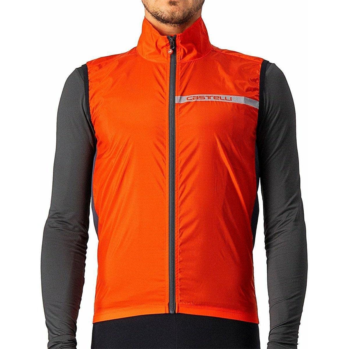 CASTELLI 4521512-656 SQUADRA ST. VEST Sports vest Men's Fiery Red/Dark Gray S