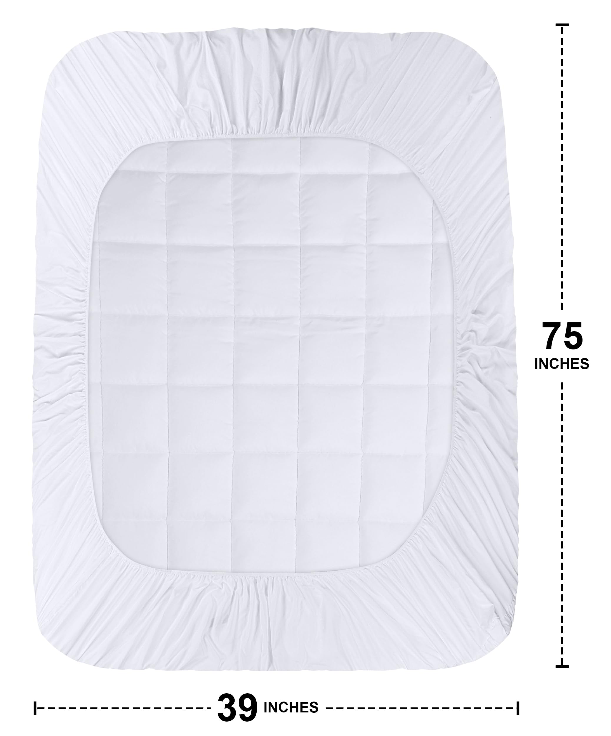 Premium Mattress Pad - Micro Plush Ultra Soft and Overfilled Mattress Topper - By Utopia Bedding (Single) - Image 4