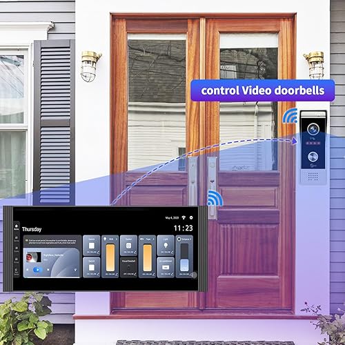 Miniatura 4 de Panel de control inteligente para el hogar, atenuador de 12 pulgadas y reproductor de música de fondo, interruptor temporizador de control de