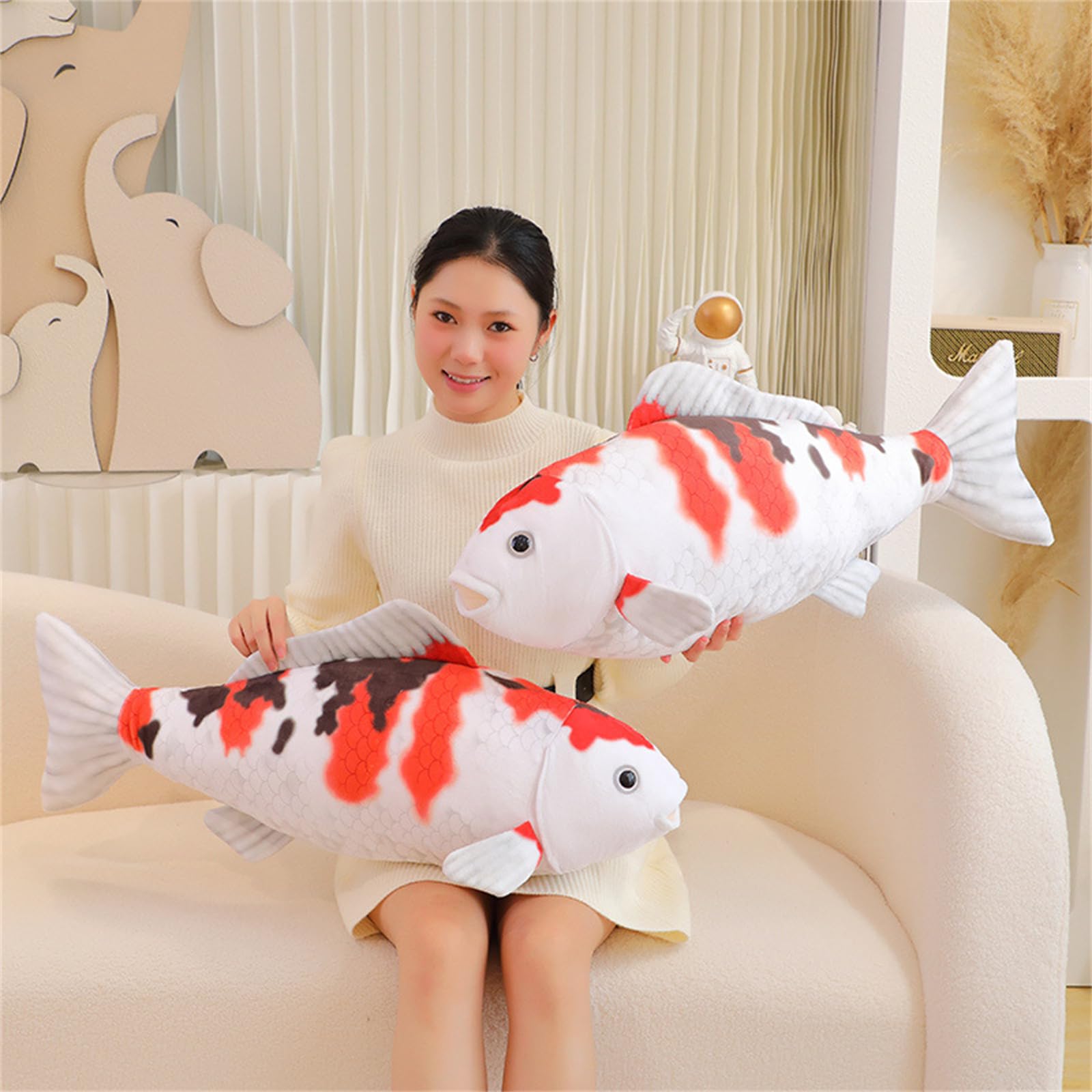 Coussin en Forme De Poisson, Oreiller De Poisson De Carpe Créatif Coussin en Forme De Poisson, Oreiller De Poisson De Carpe Créatif