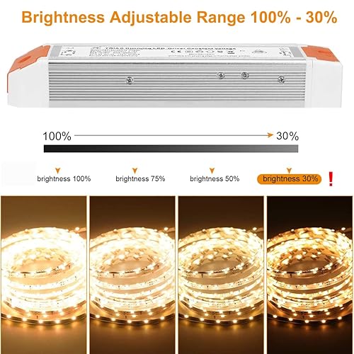 Miniatura 2 de Controlador LED regulable de 12 V 120 W funcionamiento silencioso universal regulado 12 V CC SCR fuente de alimentación regulable transformador