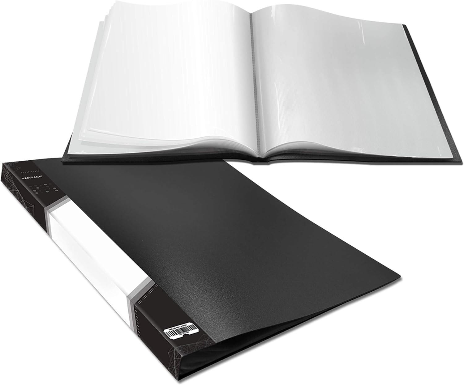 presentation book with clear sleeves