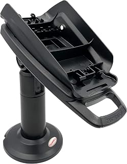 ENS Tailwind Ingenico Desk/3500/5000 7" Latch and Lock Pole Mount Terminal Stand, Slim Design, Adhesive Installation, Black