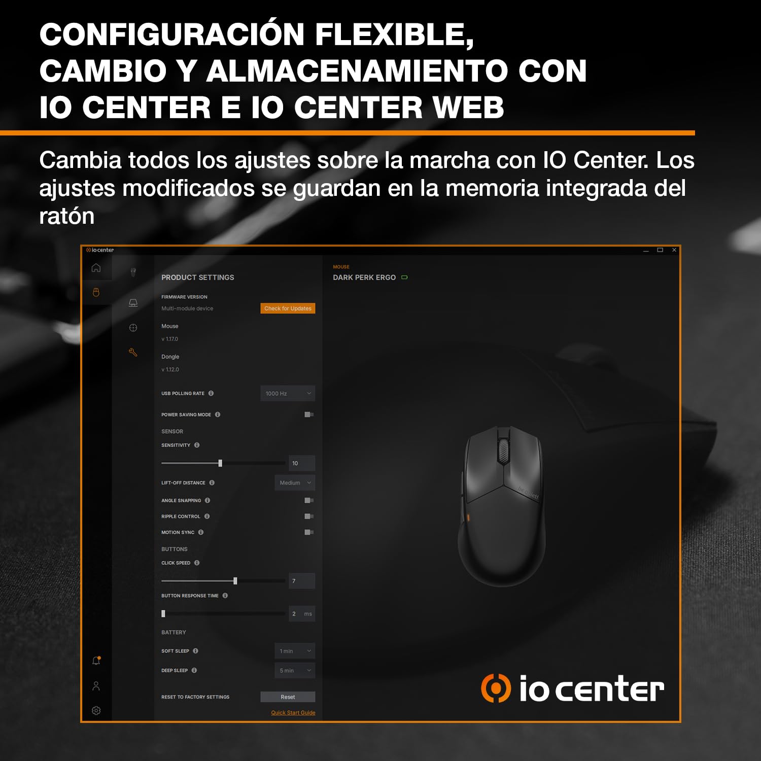 be quiet! Dark Perk Ergo Ratón ergonómico para PC, 55g de Peso Ligero, batería inalámbrica de Ultra Larga duración, tasa de sondeo de 8,000 Hz, Sensor PixArt PAW3950, 32,000 dpi, Interruptor 70m